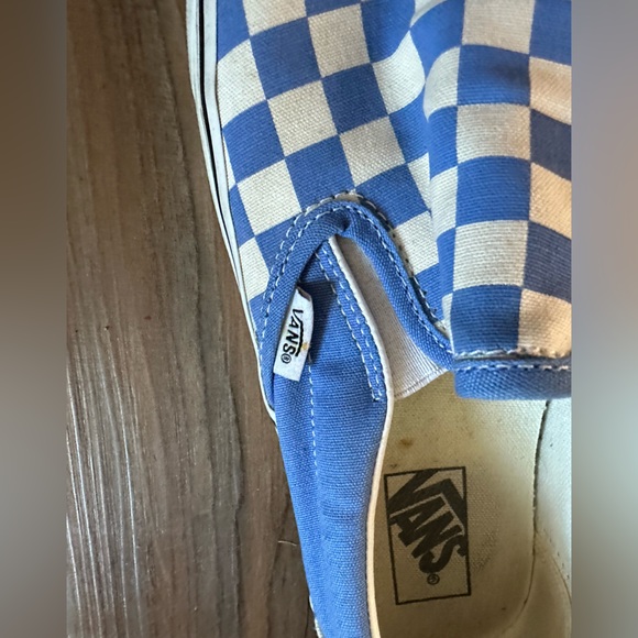 Vans Cornflower Blue Cream Check Slip On Loafer sneakers - Picture 3 of 8
